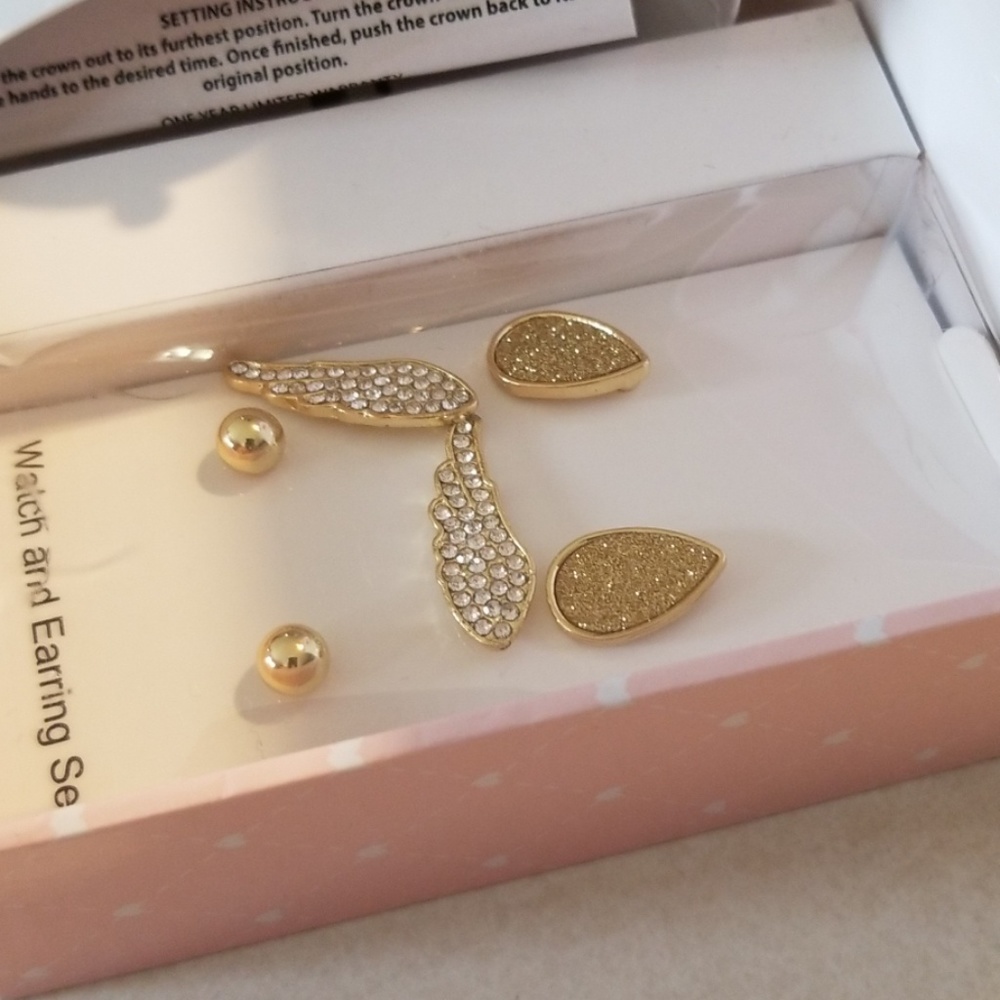 Flash sale Betsey Johnson watch and earring set - Picture 4 of 6